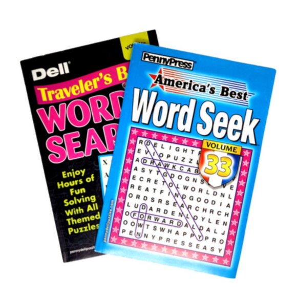 Word Search Puzzles 2 Book Bundle Paperback - NEW EXCELLENT - Picture 1 of 7